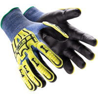 Gants r&eacute;sistants aux chocs Helix 3016, 7/Petit, Paume en PEHP, Poignet &eacute;lastique/Poignet en tricot Rock Safety Industrial Ltd