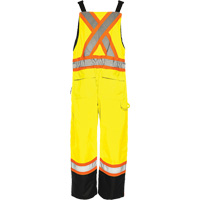 TO1 Winter Traffic Overalls, Polyester, Small, Black/High Visibility Lime-Yellow Rock Safety Industrial Ltd