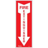 Enseigne Fire Extinguisher, 5" x 14", Vinyle, Anglais avec pictogramme Rock Safety Industrial Ltd