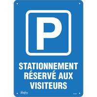 Enseigne  Stationnement r&eacute;serv&eacute; aux visiteurs , 10" x 14", Plastique, Français avec pictogramme Rock Safety Industrial Ltd