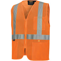 6943 Flame-Resistant Mesh Safety Vest, High Visibility Orange, Small, Polyester Rock Safety Industrial Ltd