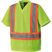 5993P Mesh Safety T-Shirt, Polyester, Small, High Visibility Lime-Yellow Rock Safety Industrial Ltd