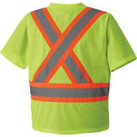 5993P Mesh Safety T-Shirt, Polyester, Small, High Visibility Lime-Yellow Rock Safety Industrial Ltd