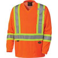 6984 Traffic Micro Mesh Long-Sleeved Safety Shirt, Small, High Visibility Orange Rock Safety Industrial Ltd