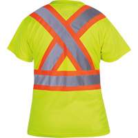 6949 Women's Bird's-Eye Safety T-Shirt, Polyester, X-Small, High Visibility Lime-Yellow Rock Safety Industrial Ltd
