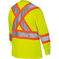 6969 Women's Bird's-Eye Long-Sleeved Safety Shirt, Polyester, X-Small, High Visibility Lime-Yellow Rock Safety Industrial Ltd