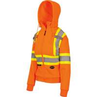 6924W Women's Fleece Hoodie with Zipper, Polyester, X-Small, High Visibility Orange Rock Safety Industrial Ltd