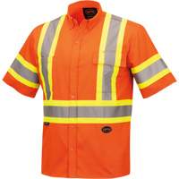 4442 Ultra Cool Short-Sleeved Safety Shirt, Cotton, Small, High Visibility Orange Rock Safety Industrial Ltd