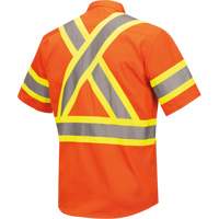 4442 Ultra Cool Short-Sleeved Safety Shirt, Cotton, Small, High Visibility Orange Rock Safety Industrial Ltd