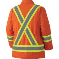 5537A Parka de s&eacute;curit&eacute; matelass&eacute; en canevas de coton, Orange haute visibilit&eacute;, Petit Rock Safety Industrial Ltd
