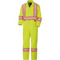 5512T High-Visibility Coveralls, 40 (Tall), High Visibility Lime-Yellow Rock Safety Industrial Ltd
