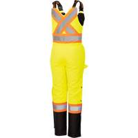 5041BBW Women's High-Visibility Waterproof Safety Overalls, Polyester, X-Small, Black/High Visibility Lime-Yellow Rock Safety Industrial Ltd