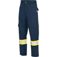 7764 FR-Tech&reg; High Visibility 88/12 FR/Arc Rated Safety Cargo Pants, 30, x 32, Navy Blue Rock Safety Industrial Ltd