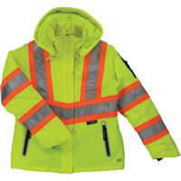 Womens Insulated Flex Safety Jacket, Polyester, High Visibility Lime-Yellow, X-Small Rock Safety Industrial Ltd