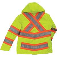 Womens Insulated Flex Safety Jacket, Polyester, High Visibility Lime-Yellow, X-Small Rock Safety Industrial Ltd