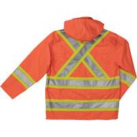 Ripstop Safety Rain Jacket, Polyester, X-Small, High Visibility Orange Rock Safety Industrial Ltd