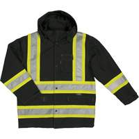 Ripstop Safety Rain Jacket, Polyester, X-Small, Black Rock Safety Industrial Ltd
