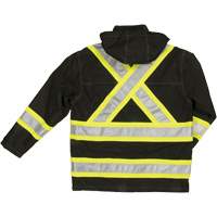 Ripstop Safety Rain Jacket, Polyester, X-Small, Black Rock Safety Industrial Ltd