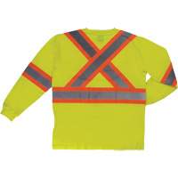 T-shirt de s&eacute;curit&eacute; &agrave; manches longues, Coton, T-petit, Jaune lime haute visibilit&eacute; Rock Safety Industrial Ltd