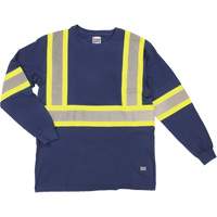 T-shirt de s&eacute;curit&eacute; &agrave; manches longues, Coton, T-petit, Bleu marin Rock Safety Industrial Ltd