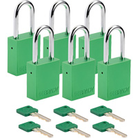 Cadenas de s&eacute;curit&eacute;, Cadenas de s&eacute;curit&eacute;, Cl&eacute;s diff&eacute;rentes, Aluminium, Largeur de 1-1/2" Rock Safety Industrial Ltd