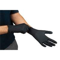 Heavyweight Tactile Grip Examination Gloves, Small, Nitrile, 8-mil, Powder-Free, Black Rock Safety Industrial Ltd
