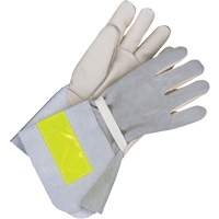 Lined Utility Gloves with 5" Cuff, Grain Cowhide, Size 10 Rock Safety Industrial Ltd