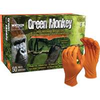 Green Monkey Disposable Gloves, Small, Nitrile, 6-mil, Powder-Free, Orange Rock Safety Industrial Ltd