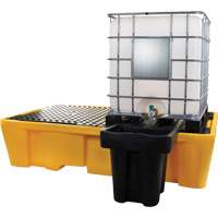 Double palette de d&eacute;versements IBC, Capacit&eacute; de d&eacute;versement 317 gal. US, 89" x 57" x 23" Rock Safety Industrial Ltd