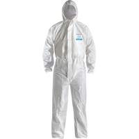 CoverMe XP1800  Type 5/6 Coveralls with Hood, Medium, White, Microporous Rock Safety Industrial Ltd