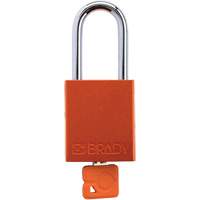 Velocity Plus Safety Lockout Padlock, Orange, Keyed Alike, Aluminum, 1-1/2" Width Rock Safety Industrial Ltd