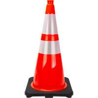 Premium Traffic Cone, 28", Orange, 4" & 6" Reflective Collar(s) Rock Safety Industrial Ltd