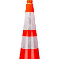 Premium Traffic Cone, 36", Orange, 4" & 6" Reflective Collar(s) Rock Safety Industrial Ltd