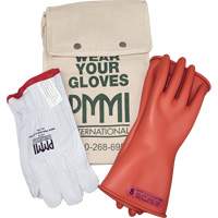 Rubber Electrical Insulating Glove Kit, ASTM Class 0, Size 8, 11" L Rock Safety Industrial Ltd