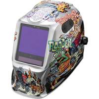 VIKING 3350 ADV Hot Rodders Helmet, 3.74" L x 3.15" W View Area, 5 - 13 Shade Range Rock Safety Industrial Ltd