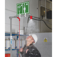 Douche combin&eacute;e avec cuvette ferm&eacute;e en ABS et entr&eacute;e sup&eacute;rieure, Socle Rock Safety Industrial Ltd