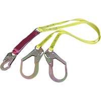 External Energy Absorber Lanyard with 2-1/4" Hooks, 6', Snap Hook Center, Snap Hook Leg Ends, Polyester Rock Safety Industrial Ltd