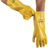 Rough-Finish Chemical-Resistant Gloves, Size 9, 14" L, PVC, Interlock Inner Lining, 47-mil Rock Safety Industrial Ltd