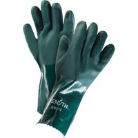 Double Dipped Green Gloves, 14" L, PVC, Cotton Jersey Inner Lining, 70-mil Rock Safety Industrial Ltd