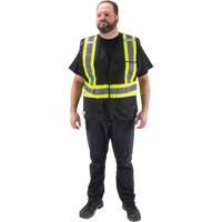 Veste d'arpenteur conforme aux normes de la CSA, Noir, Moyen, Polyester Rock Safety Industrial Ltd