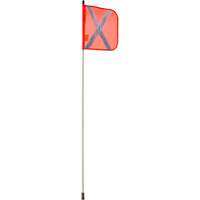 Heavy-Duty Safety Whip, Threaded Mount, 5' High, Orange with Reflective X Rock Safety Industrial Ltd