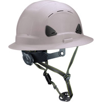 Fibre Metal Climbing Style Helmet with Full Brim, Meets CSA Type 2, Ratchet Suspension, Vented Rock Safety Industrial Ltd