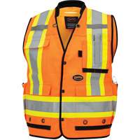 6680 High-Visibility Antimicrobial Mesh-Back Surveyor Vest, High Visibility Orange, Small, Polyester Rock Safety Industrial Ltd