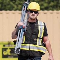 6679 High-Visibility Antimicrobial Mesh-Back Surveyor Vest, Black, Small, Polyester Rock Safety Industrial Ltd