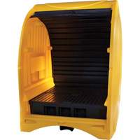 4-Drum Hard Cover Spill Pallet, 68.11" L x 61.61" W x 83.07" H, 1433 lbs. Load Capacity Rock Safety Industrial Ltd