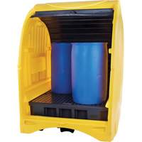 4-Drum Hard Cover Spill Pallet, 68.11" L x 61.61" W x 83.07" H, 1433 lbs. Load Capacity Rock Safety Industrial Ltd