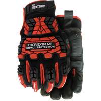 010R Extreme Red Impact Resistant Gloves, X-Small, Microfibre Palm, Hook & Loop Cuff Rock Safety Industrial Ltd