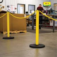 Industrial Stanchion Kit with Plastic Chain, 37" High, Red Rock Safety Industrial Ltd