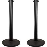 Industrial Stanchion, 37" High, Black Rock Safety Industrial Ltd