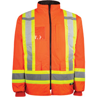 High-Visibility 7-in-1 Jacket, Polyester, High Visibility Orange, X-Small Rock Safety Industrial Ltd